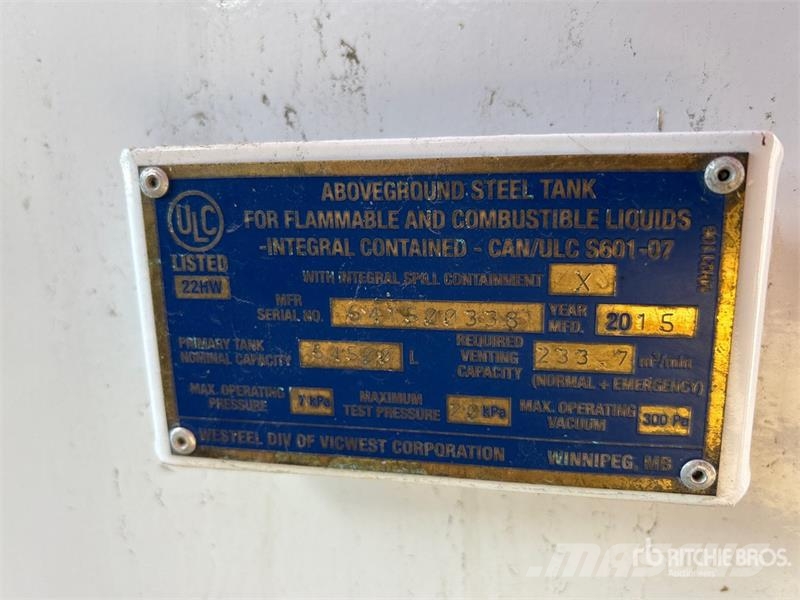 Westeel Fuel-Vault 17000 gal Skid Mounted Diesel F Kütusemahutid