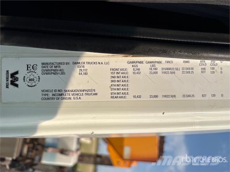 Western Star 4700 6x4 Snow Plow Truck مركبات الأغراض العامة