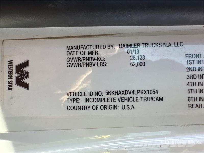 Western Star 4700SB 6x4 T/A Dump Truck Kipper