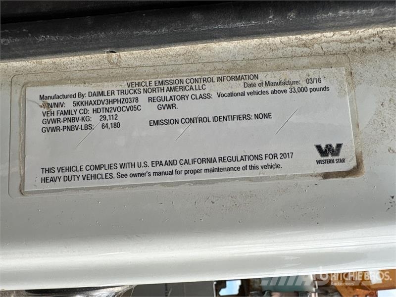 Western Star 4700SB 6x4 Snow Plow Truck مركبات الأغراض العامة