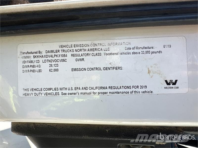 Western Star 4700SB 6x4 T/A Dump Truck Kipper