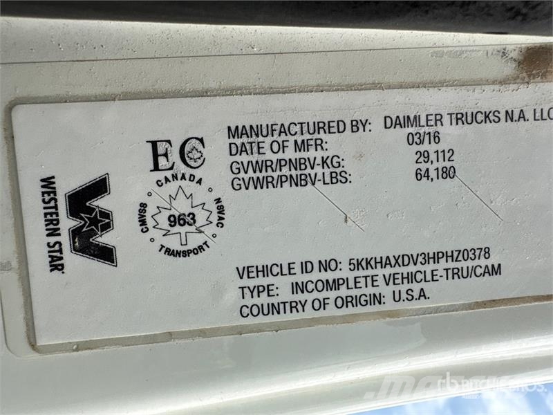 Western Star 4700SB 6x4 Snow Plow Truck مركبات الأغراض العامة