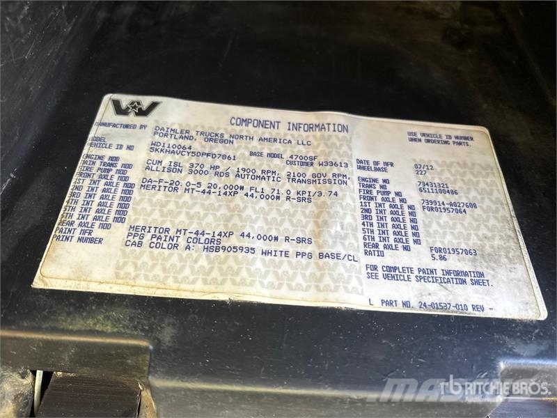 Western Star 4700SF 6x4 Snow Plow Truck Veicoli municipali