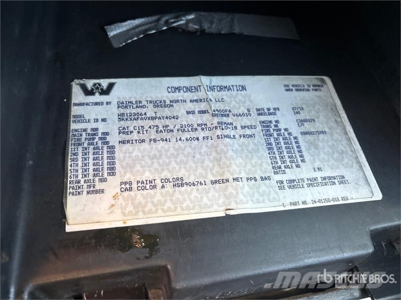 Western Star 4900 6x4 T/A Sleeper Truck Tractor Motrici e Trattori Stradali
