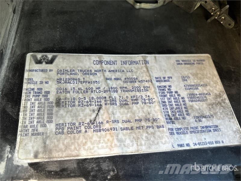 Western Star 4900 8x6 Sleeper Winch Truck Recovery vehicles