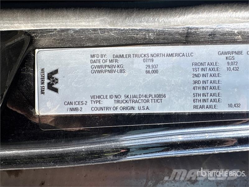 Western Star 4900SB 6x4 T/A Dump Truck Damperli kamyonlar