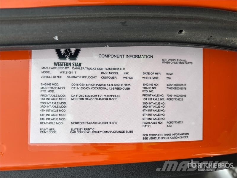 Western Star 49X 6x4 T/A Day Cab Truck Tractor Sadulveokid