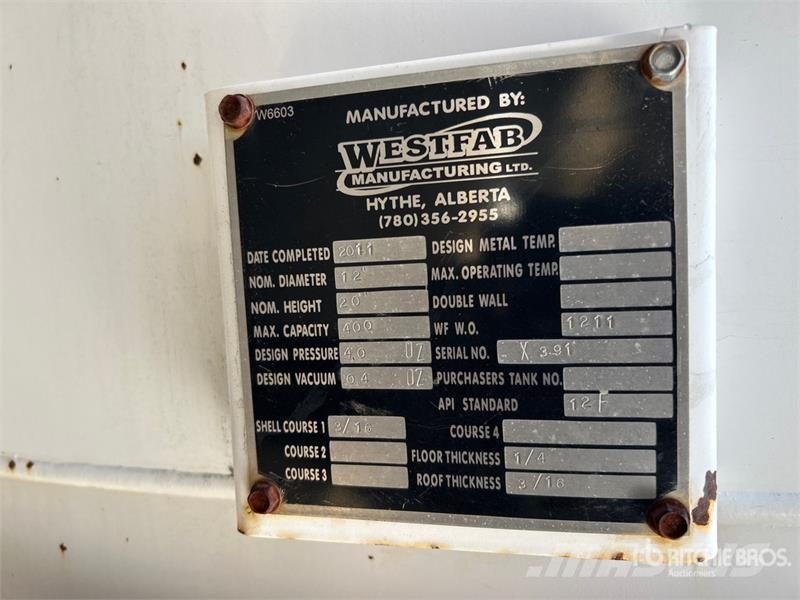  Westfab 400 bbl Skid Mounted Steel Tank Degvielas un piedevu tvertnes