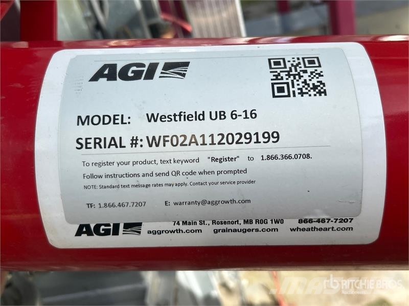 Westfield UB6-16 6 in x 16 ft Grain Auger Förderbänder