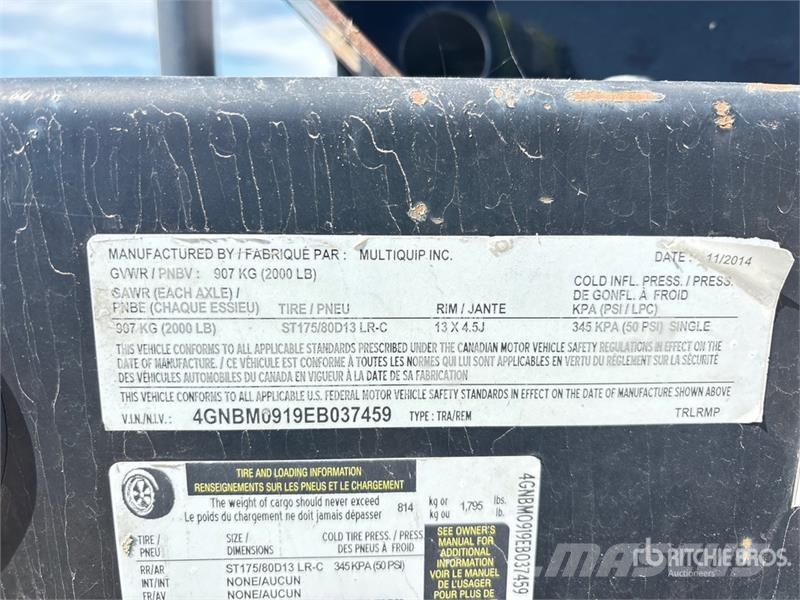 Whisperwatt DCA- 15SPXU4F 15 kW Mobile Generator Set (Inoperab Generadores diesel