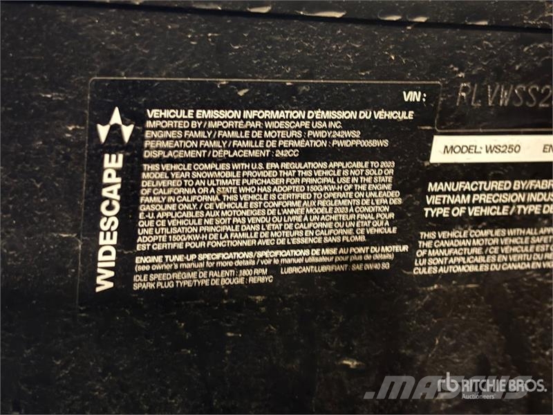 Widescape WS250 EFI Stand Up Snowmobile Snøscootere