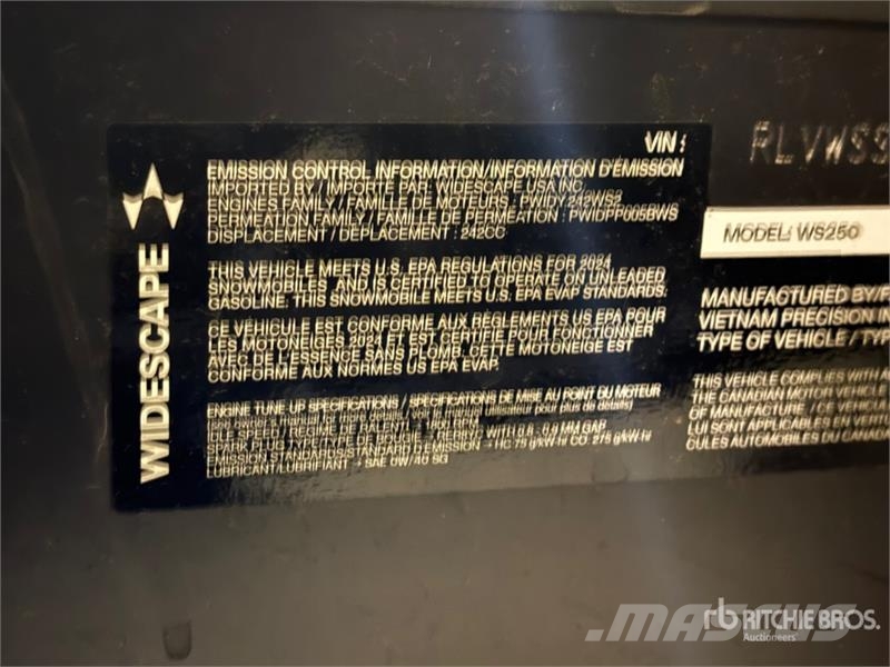 Widescape WS250 EFI Stand Up Snowmobile Snøscootere