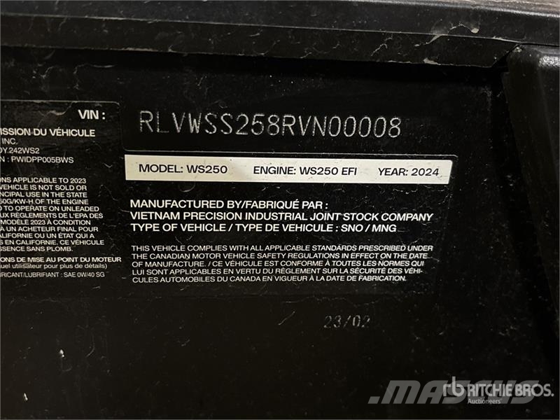 Widescape WS250 EFI Stand Up Snowmobile Снегоходы