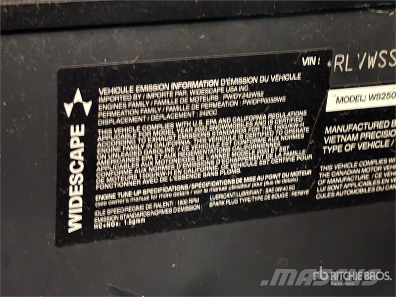  Widescape WS250 Stand Up Snowmobile Motoros szánok