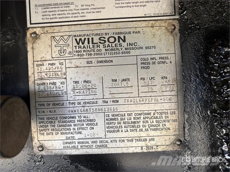 Wilson 32 ft Super B-Train Lead Flatbed Trailer Platformas/izkraušana no sāniem
