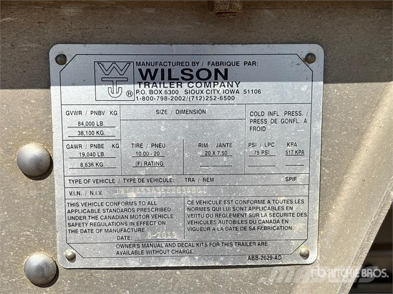 Wilson Commander 45 ft Tri/A Grain Trailer Prikolice za zrno