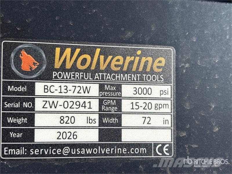 Wolverine BC-13-72W 72 in Skid Steer Brush Cutter Sekačky namontované a tažené