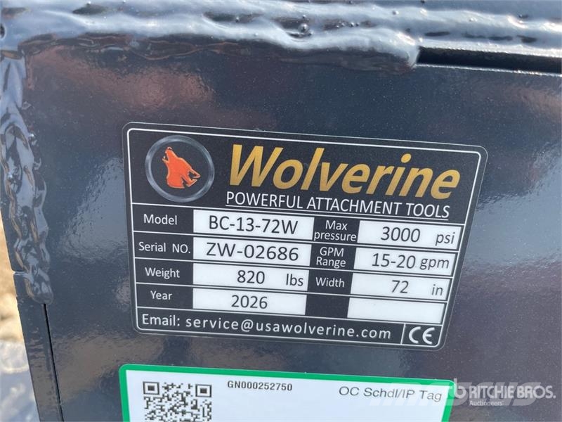 Wolverine BC-13-72W 72 in Skid Steer Brush Cutter Monterade och påhängda gräsklippare