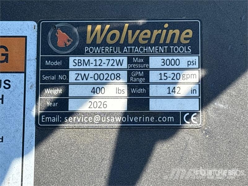 Wolverine SBM-12-72W 72 in Sickle Bar Skid Steer M Segadoras