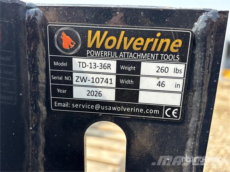  Wolverine TD-13-36R Skid Steer Stump Bucket (Unuse 挖斗