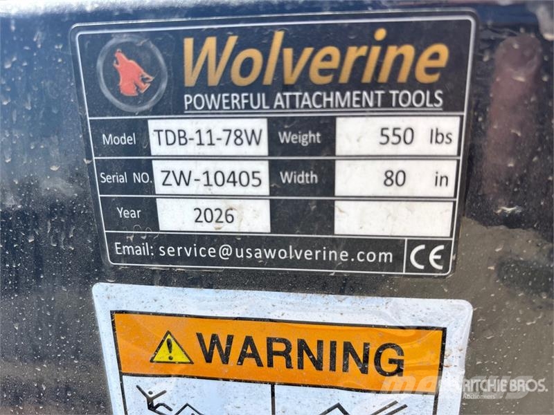 Wolverine TDB-11-72W Skid Steer Bucket (Unused) Godet