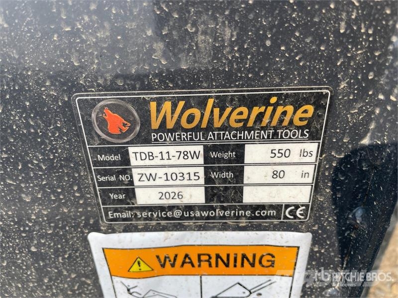  Wolverine TDB-11-78W 78 in General Purpose Skid St 挖斗