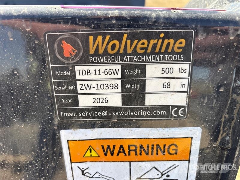  Wolverine TDB-11-78W Skid Steer Bucket (Unused) Godet
