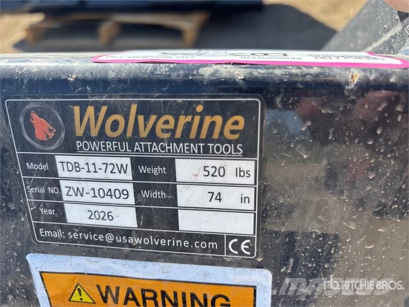  Wolverine TDB-11-78W Skid Steer Bucket (Unused) Godet