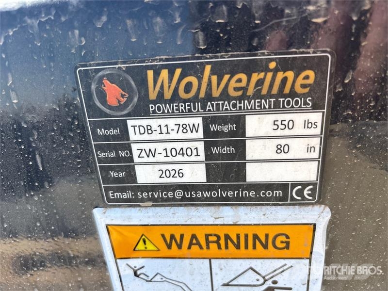 Wolverine TDB-11-84W Skid Steer Bucket (Unused) Godet