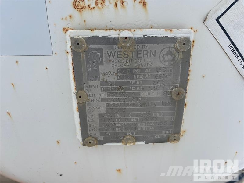 WRBT 1750 TDU Skid Mounted Steel Ammonia Tank Fuel and additive tanks