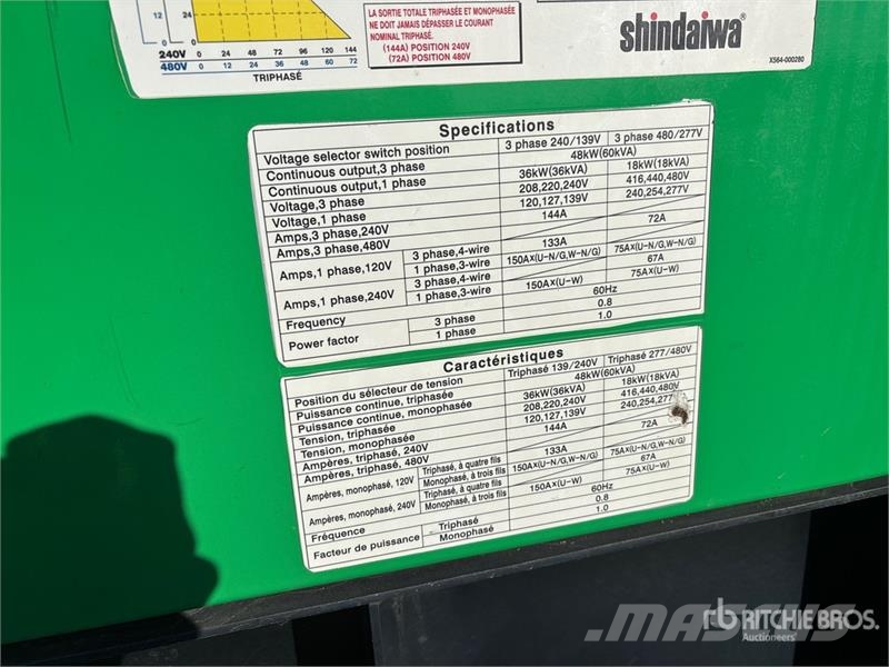 Yamabiko DGM60MK 48 kW Mobile Generator Set (Inope Dízel áramfejlesztők