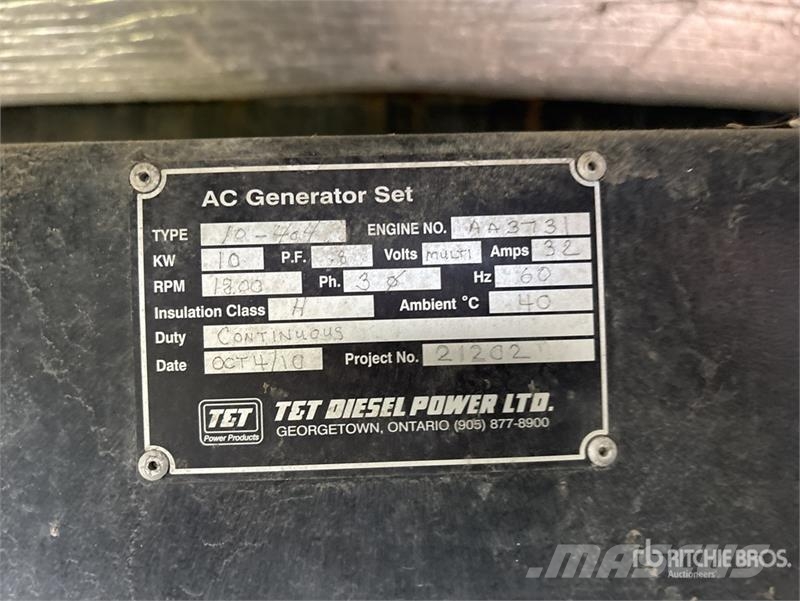 10 kW Skid-Mounted Generator Set Diesel Generatoren