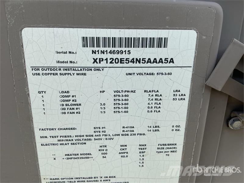 118000 BTU Cooling Units Lauksaimniecība- Citi