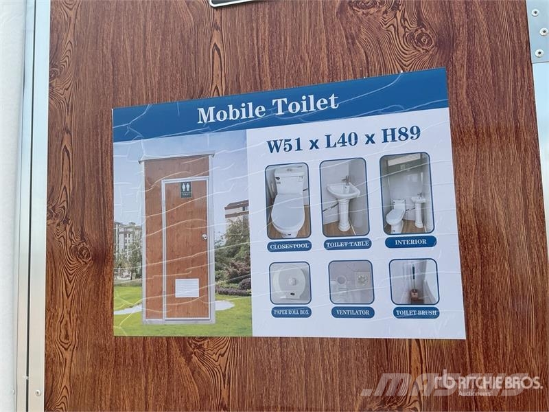 3 ft 2 in x 4 ft 2 in Single Portable Toilet Компоненты строительной техники
