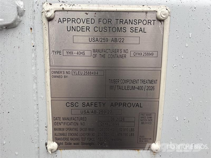  40 ft High Cube Multi-Door Storage Container 贮藏箱