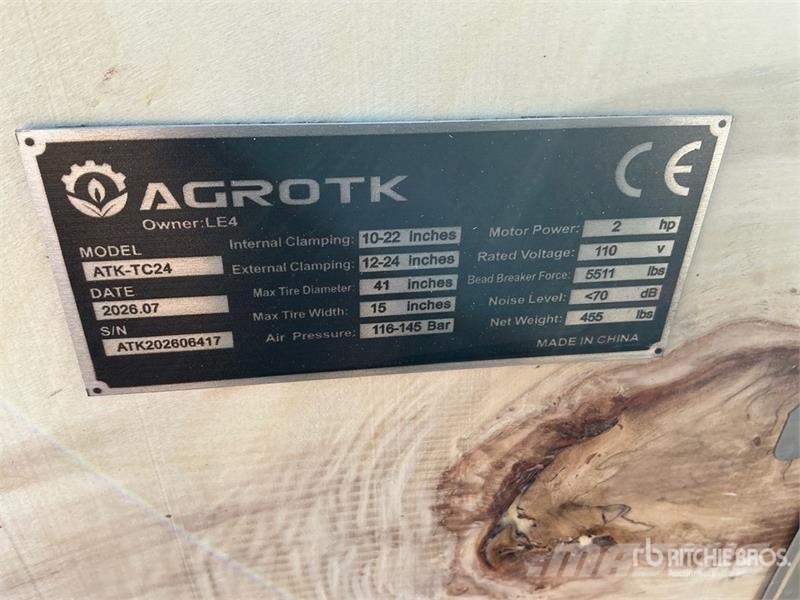 AGT ATK-TC24 Tire Changer (Unused) 建筑机械-其他