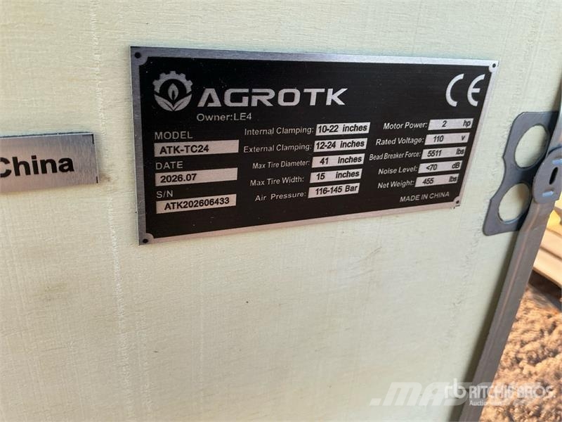 AGT ATK-TC24 Tire Changer (Unused) 建筑机械-其他