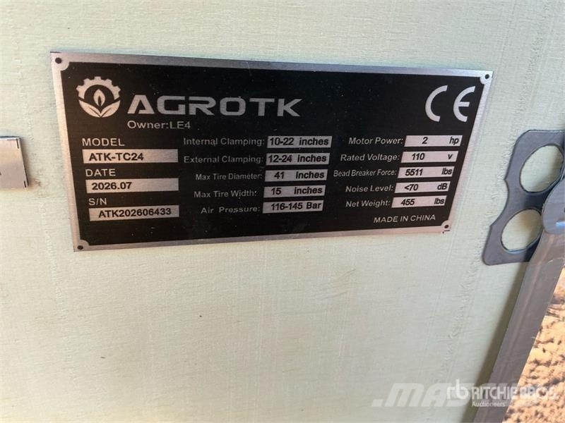 AGT ATK-TC24 Tire Changer (Unused) 建筑机械-其他