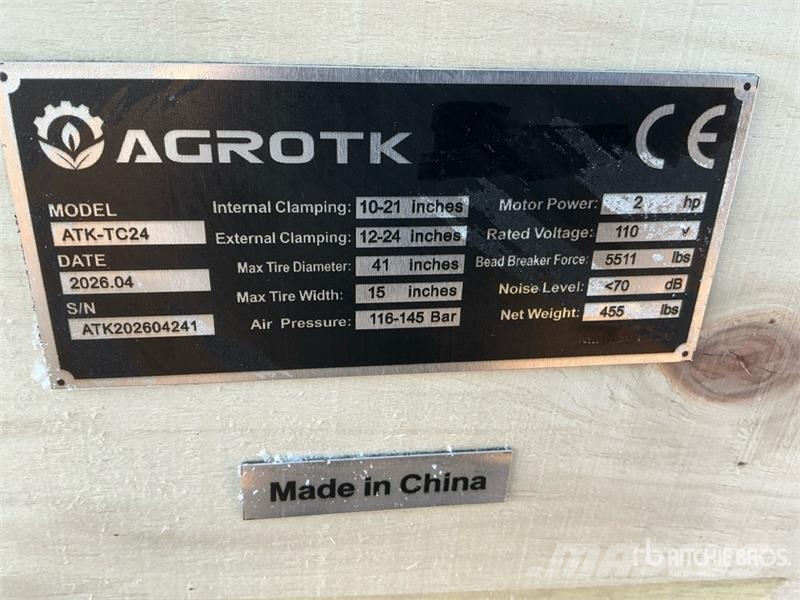 AGT ATK-TC24 Tire Changer (Unused) 建筑机械-其他