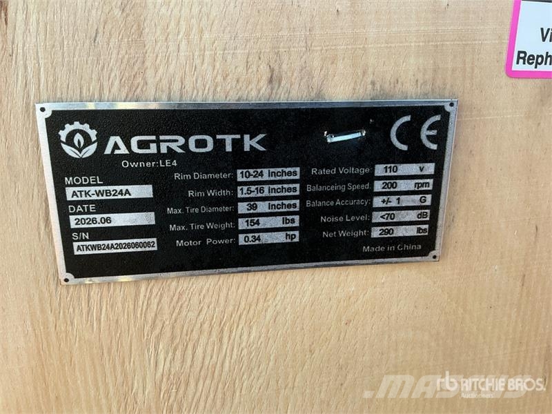 AGT ATK-WB24A Wheel Balancer (Unused) Otros componentes