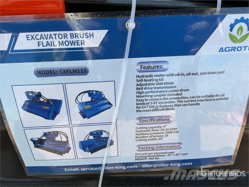 AGT EXFLM115 45 in Excavator Flail Mower (Unused) Niittokoneet