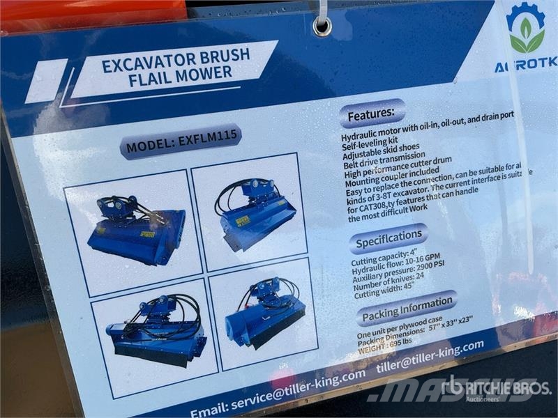 AGT EXFLM115 45 in Excavator Flail Mower (Unused) Maaiers