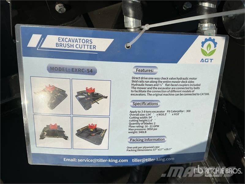 AGT EXRC54 54 in Excavator Brush Cutter - Fits Cat 308 Ostale komponente