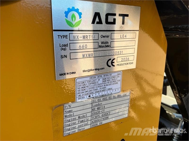 AGT MX-MRT14 Mini Compact Track Loader (Unused) Skid steer loaders