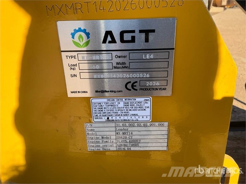 AGT MX-MRT14 Mini Compact Track Loader (Unused) Skid steer loaders