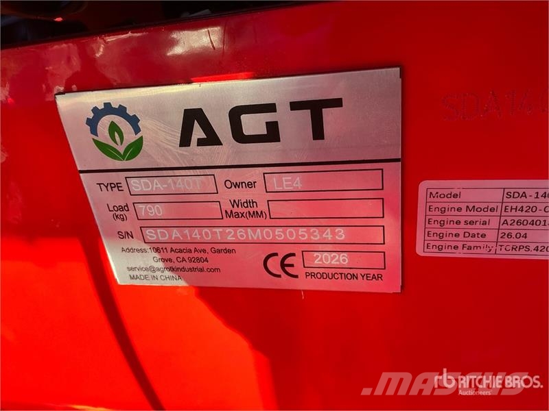 AGT SDA-140T Mini Compact Track Loader (Unused) Šmykom riadené nakladače
