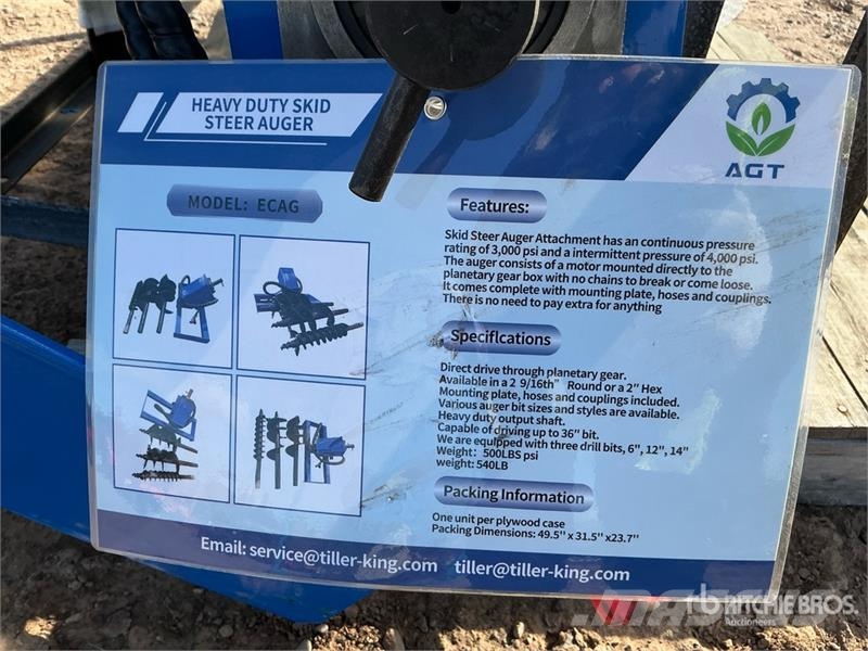 AGT SSECAG-Y Skid Steer Auger (Unused) Perforatrici