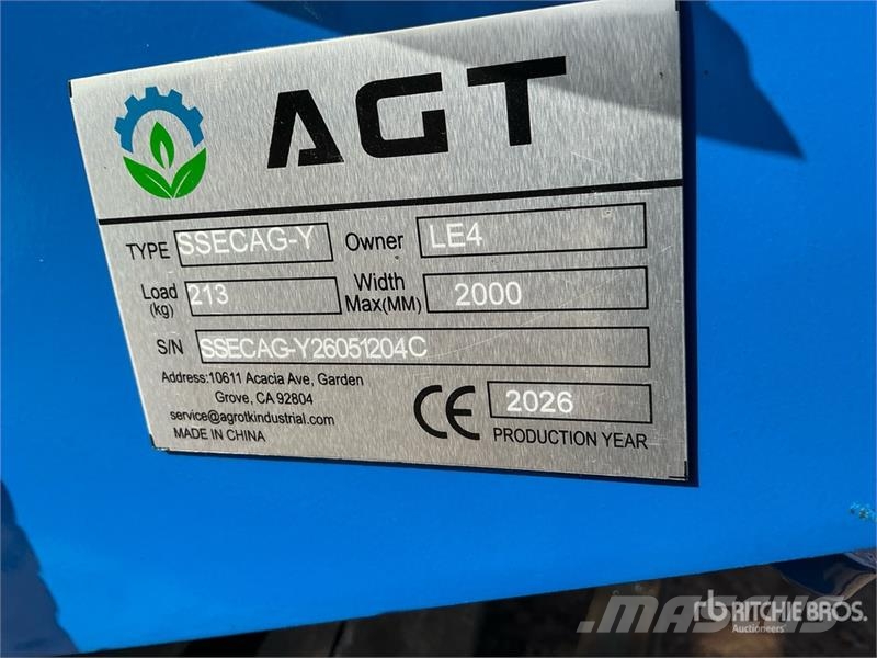 AGT SSECAG-Y Skid Steer Auger (Unused) Perforatrici