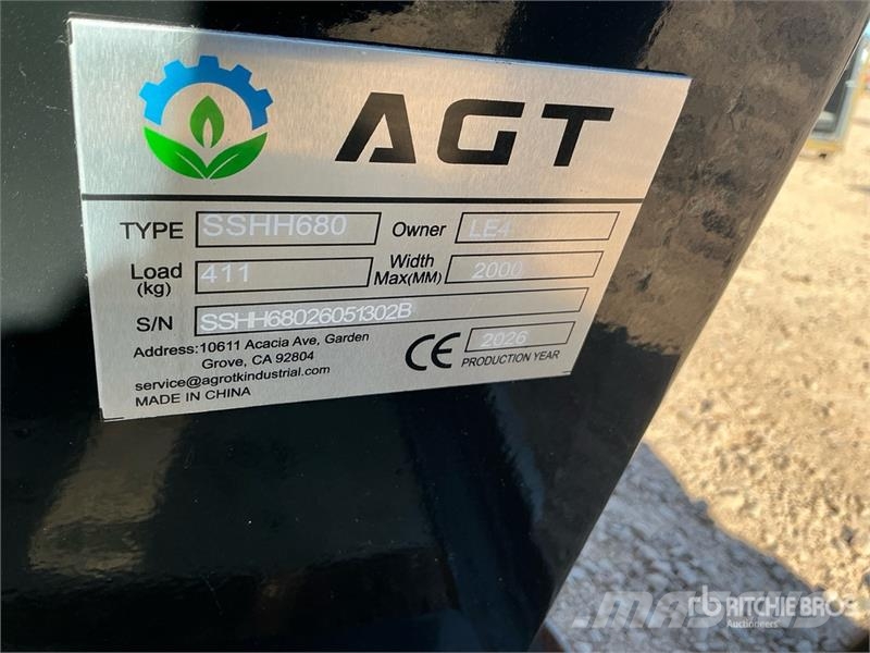 AGT SSHH680 Skid Steer Breaker (Unused) Āmuri/Drupinātāji