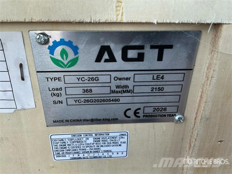AGT YC-26G Portable Sawmill (Unused) 제재소